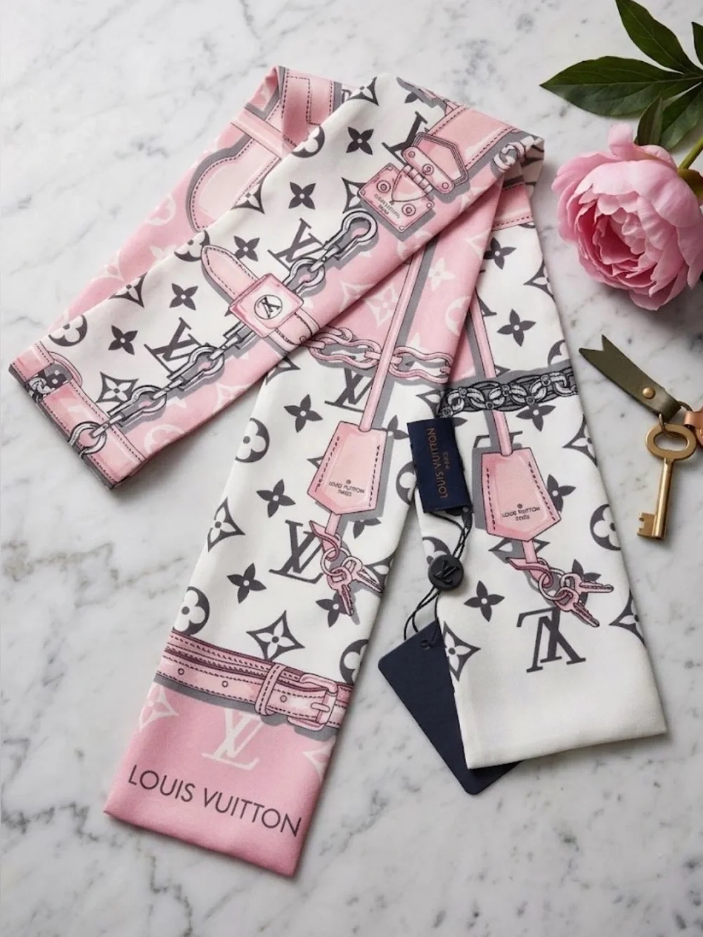 Louis Vuitton Flower and Straps BB Bandeau Scarf Ultimate Monogram NWT No Box